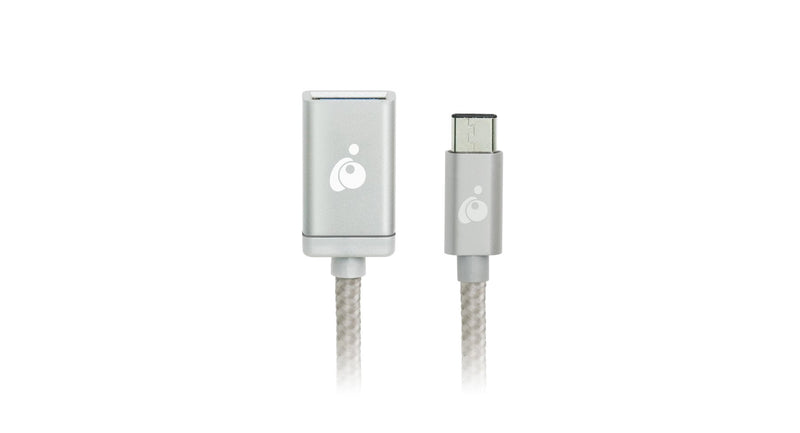 [Australia - AusPower] - IOGEAR Charge & Sync USB-C to USB Type-A Adapter, Silver, G2LU3CAF10-SIL 