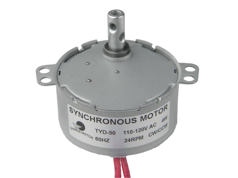 [Australia - AusPower] - TYD-50 Synchronous Synchro Motor 110V AC 24RPM CW/CCW 4W Torque 1.2Kg.cm Gear Motor 