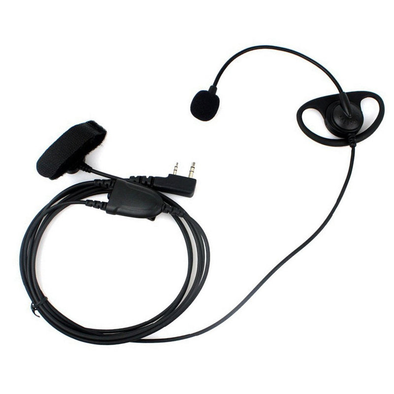 [Australia - AusPower] - KENMAX® 2 Pin D Shape Earpiece Headset Mic for Walkie Talkie Two Way CB Ham Radio Kenwood Baofeng 