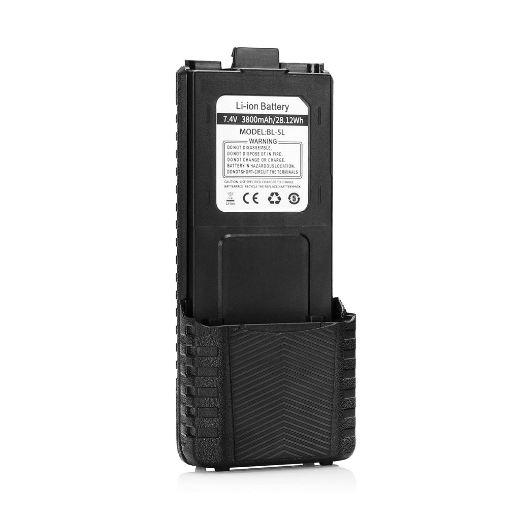 [Australia - AusPower] - BAOFENG BL-5L 3800mAh Extended Battery Compatible with UV-5R RD-5R UV-5RTP UV-5R Plus, Original Pack, Black 