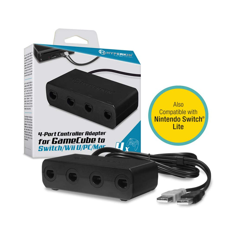 [Australia - AusPower] - Hyperkin 4-Port Controller Adapter for GameCube Compatible with Nintendo Switch/ Wii U/ PC 