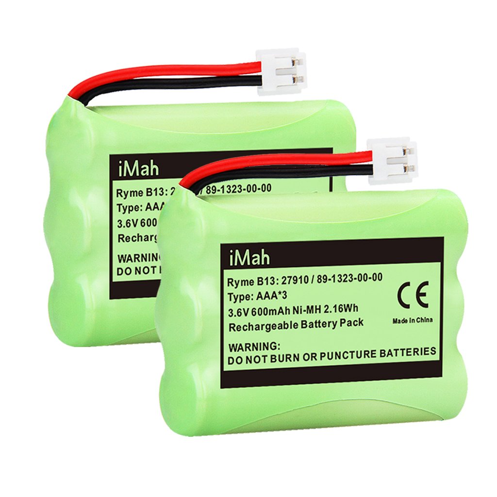 [Australia - AusPower] - iMah 27910 Cordless Telephone Battery Compatible with AT&T 89-1323-00-0 Motorola SD-7501 RadioShack 23-959 23-894 CPH-464D Ni-MH 3.6V, Pack of 2 2-Pack, 27910 