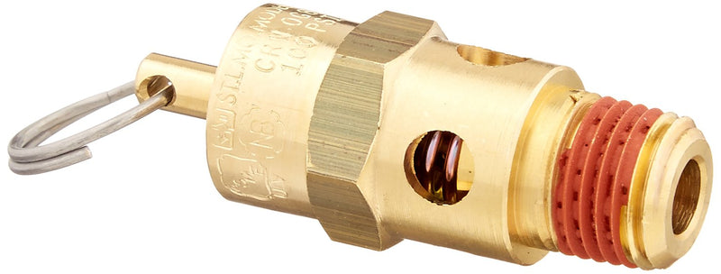 [Australia - AusPower] - Control Devices ST25-1A100 St251A100 St Series Brass Soft Seat Asme Safety Valve, 100 Psi Set Pressure, 1/4 Male Npt 
