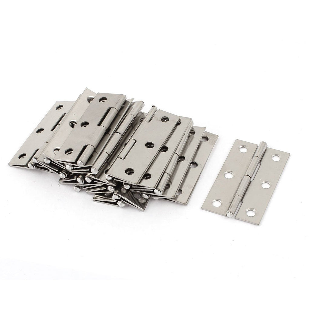 [Australia - AusPower] - uxcell 2.2inches Long 6 Mounting Holes Stainless Steel Hinges 20 Pcs 