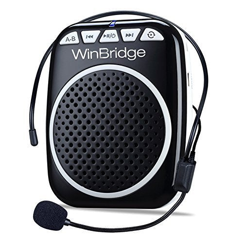 [Australia - AusPower] - WinBridge WB001 Portable Voice Amplifier with Headset Microphone Personal Speaker Mic Rechargeable Ultralight for Teachers, Elderly, Tour Guides, Coaches, Presentations, Christmas Gift Teacher 