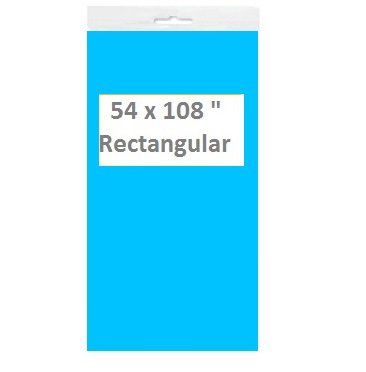[Australia - AusPower] - K-Kraft Turquoise Plastic Table Cover (54" x 108"), 1-Pack 