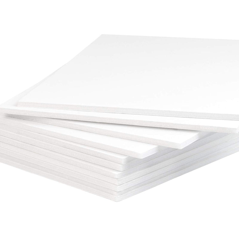 [Australia - AusPower] - Mat Board Center, Pack of 10 Foam Boards, 11x14 inch (Many Sizes Available) 1/8" Thick, White Foam Boards (Acid-Free) 
