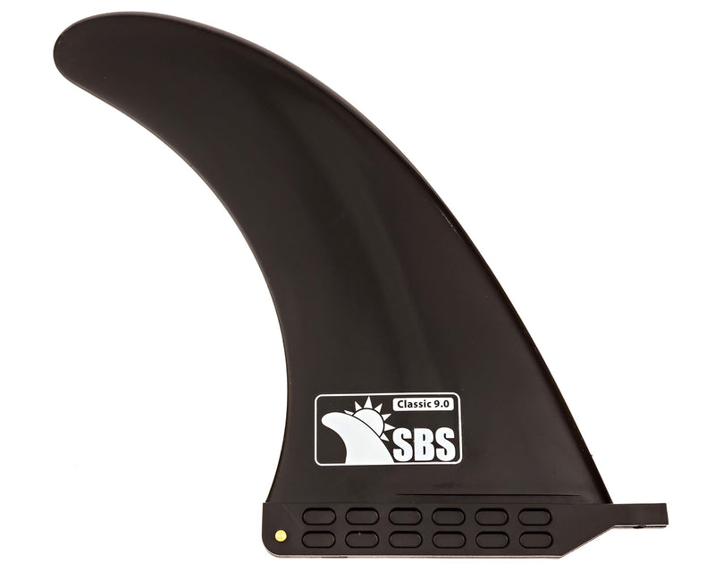 [Australia - AusPower] - Santa Barbara Surfing SBS - 9" Longboard & SUP Single Fin - Center Fin for Surfboards & Paddleboards Black 