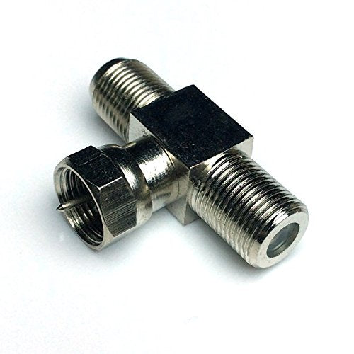 [Australia - AusPower] - CESS F-Type Connector Male to 2 Female Splitter Adapter - F Male to F 2-Female (LW) (2 Pack) 