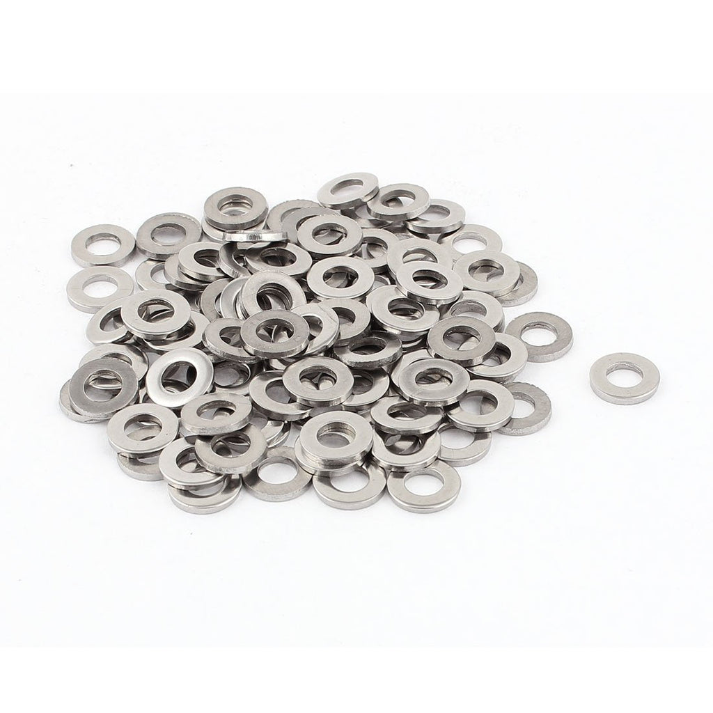 [Australia - AusPower] - uxcell a15071300ux0536 M6 x 12mm x 1.5mm Stainless Steel Flat Washer for Screw Bolt (Pack of 100) 