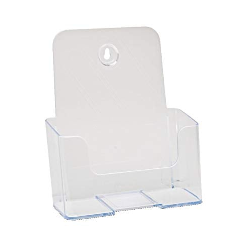 [Australia - AusPower] - Office Depot Single-Pocket Plastic Literature Holder, 7in.H x 5in.W x 2in.D, Clear, 74901 