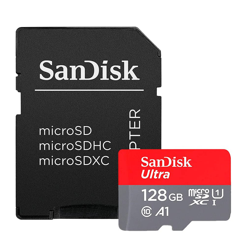 [Australia - AusPower] - SanDisk Ultra 128GB UHS-I Class 10 MicroSDXC Memory Card Up to 80mb/s SDSQUNC-128G with Adapter 