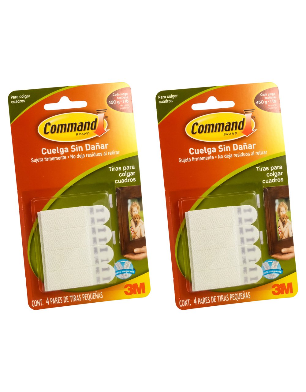 [Australia - AusPower] - Command Small Picture Hanging Strips, White, 4-Strip, 2 Pack 