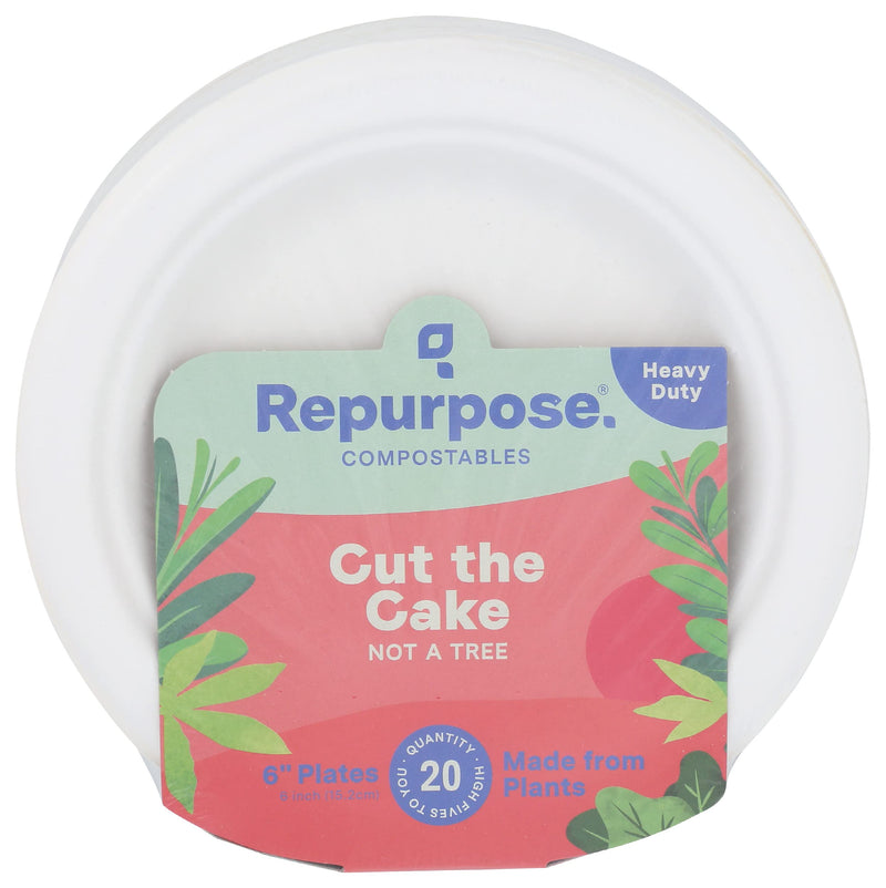 [Australia - AusPower] - Repurpose, 6" Eco-Dessert Plates, 20 Count 