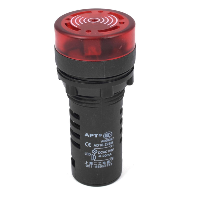 [Australia - AusPower] - uxcell AC/DC 110V 20 mA Equipment Alarm Signal Indicator Light Flash Buzzer 