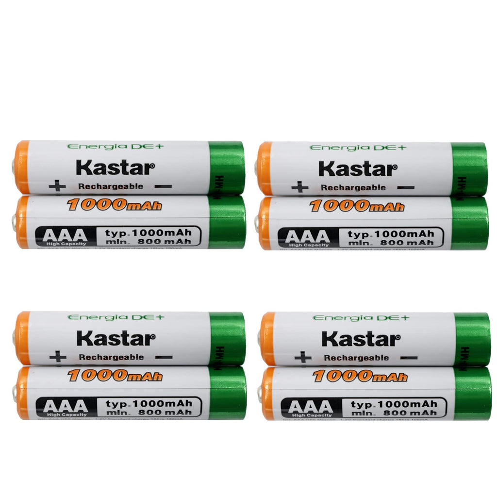 [Australia - AusPower] - Kastar AAA 8-Pack Ni-MH 1000mAh Super High-Capacity Rechargeable Battery PreCharged for Panasonic BK40AAABU HHR-4DPA HHR-55AAABU HHR-65AAABU, Solar Spinner, Solar Power Unite, Garden Solar Light, Mice 