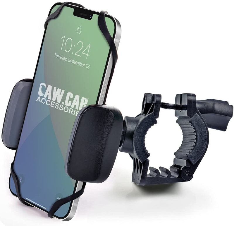 [Australia - AusPower] - Bike & Motorcycle Phone Mount - for iPhone 12 Pro (11, SE, Xr, Plus/Max), Galaxy s21 or Any Cell Phone - Universal Handlebar Holder for ATV, Bicycle & Motorbike. +100 to Safeness & Comfort 