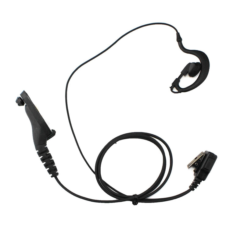 [Australia - AusPower] - GoodQbuy G Shape 3' 2-Wire Coil Earbud Audio Mic Surveillance Kit PTT Button Mic Compatible for Motorola Radios XPR 6000 XPR6500 XPR6550 XPR 7000 XPR 7550 XiR-P8200 XiR-P8268 Two-Way Radio 