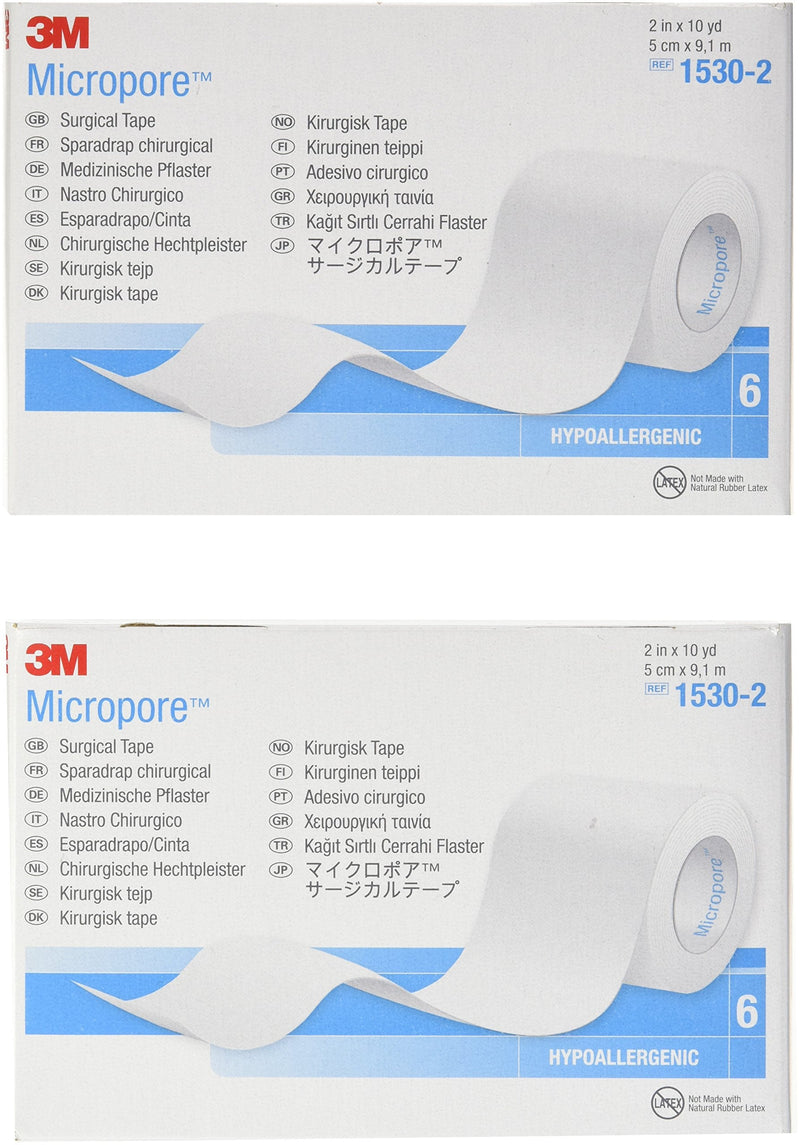 [Australia - AusPower] - 2 X Medical Tape MicroporeTM Paper 2 Inch X 10 Yards, 6 Per Box 