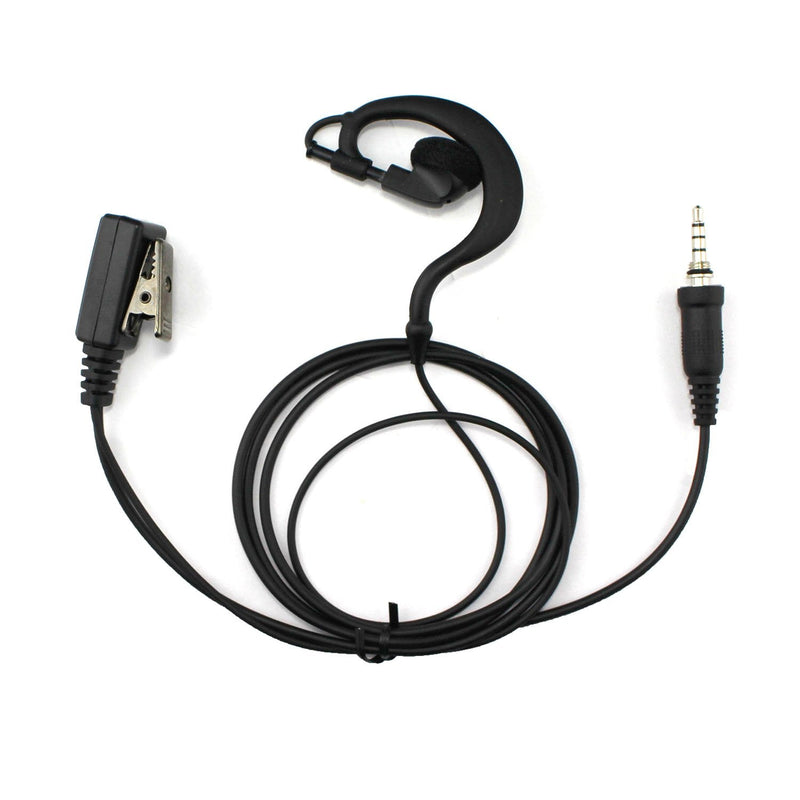 [Australia - AusPower] - GoodQbuy G-Shape Clip Ear Earpiece Headset with PTT Button & Mic is Compatible with Yaesu Vertex VX-6R 7R 6E 7E 120 127 170 177 Two Way Radio 