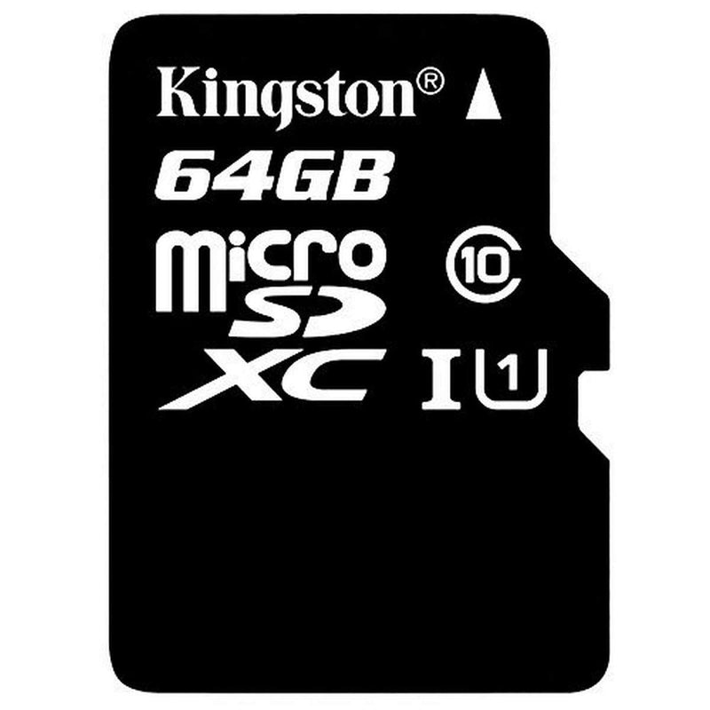 [Australia - AusPower] - Kingston Digital 64GB microSDXC Class 10 UHS-I 45MB/s Read Card with SD Adapter (SDC10G2/64GB) Single Pack 64 GB 