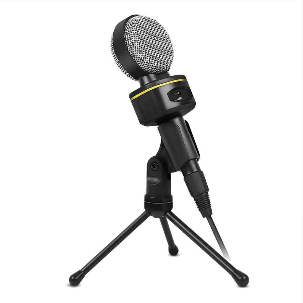 [Australia - AusPower] - Condenser Microphone 3.5mm Jack Plug and Play Computer Microphone with Desktop Stand Ideal Reccording for YouTube Live Broadcast Business Teleconference Skype 