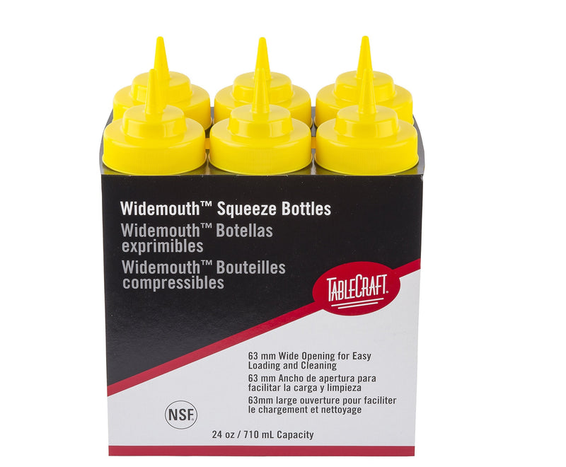 [Australia - AusPower] - TableCraft Products C12463M Widemouth, 24 oz./710 mL, Yellow (Pack of 6) 