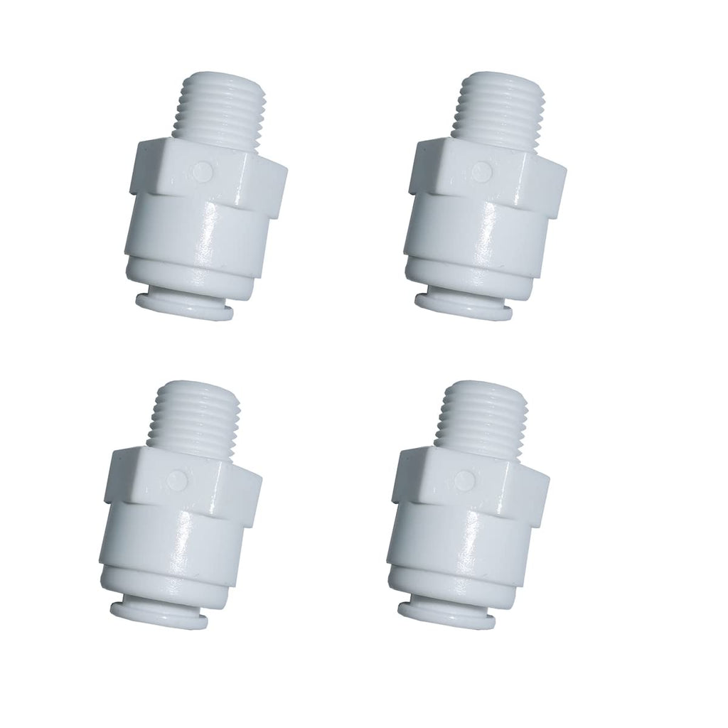 [Australia - AusPower] - Malida 1/4" Thread Male to 3/8" Push Fit Tube Quick Connect for RO Reverse Osmosis (Pack of 4) 