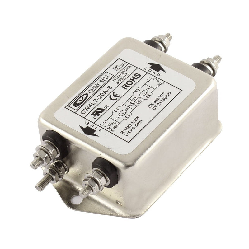 [Australia - AusPower] - Uxcell AC 115/250V 20A CW4L2-20A-S Noise Suppressor Power EMI Filter 