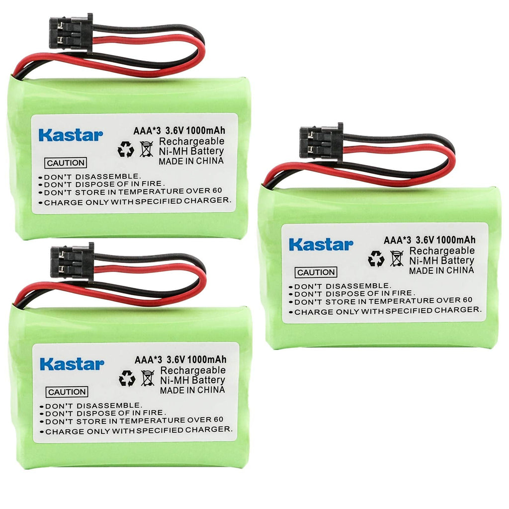 [Australia - AusPower] - Kastar 3-Pack AAAX3 3.6V MSM 1000mAh Ni-MH Rechargeable Battery for Uniden Cordless Phone BT-446 BT446 BP-446 BP446 BT-1005 BT1005 TRU8885 TRU8885-2 TRU88852 TRU8888 TRU9460 TRU9465 TRU9480 TCX-800 