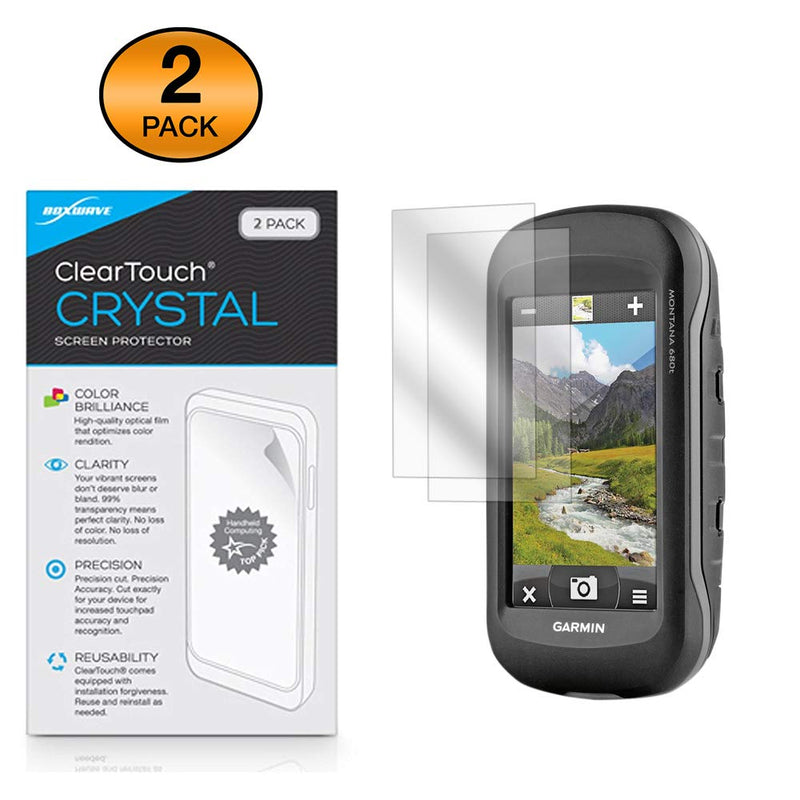 [Australia - AusPower] - BoxWave Screen Protector for Garmin Montana 680t (Screen Protector by BoxWave) - ClearTouch Crystal (2-Pack), HD Film Skin - Shields from Scratches for Garmin Montana 680t 
