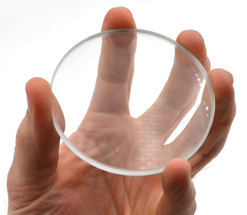 [Australia - AusPower] - Double Concave Lens, 500mm Focal Length, 3" (75mm) Diameter - Spherical, Optically Worked Glass Lens - Ground Edges, Polished - Great for Physics Classrooms - Eisco Labs 
