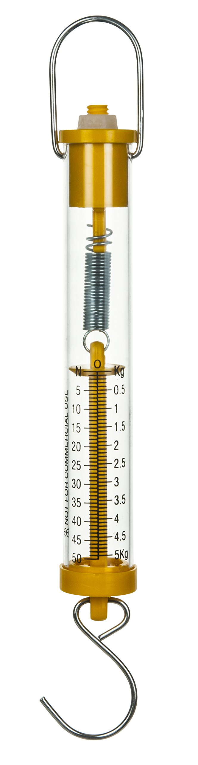 [Australia - AusPower] - Eisco Labs Newton Force Meter Spring Scale - Max Capacity 50N, 5Kg, Dual Scale Labeled 