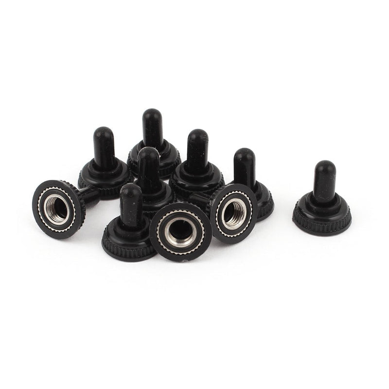 [Australia - AusPower] - uxcell a14123000ux0364 10Pcs Mini Toggle Switch Waterproof Boot Rubber Cover Cap Black 