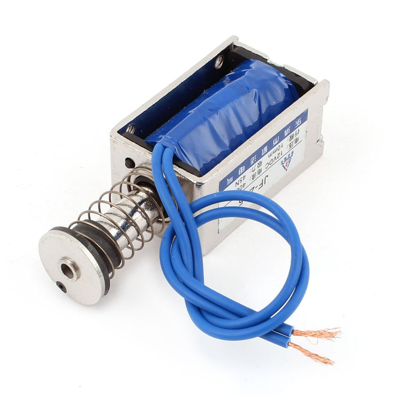 [Australia - AusPower] - uxcell a15012300ux0457 JF-205 45N Push Type Open Frame Actuator Solenoid Electromagnet, DC 12V, 400 mA, 10 mm 