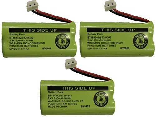 [Australia - AusPower] - Replacement Battery BT184342 / BT284342 for Many GE/RCA Cordless Telephones (See Description) (3-Pack) 3 Count (Pack of 1) 