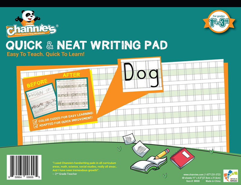 [Australia - AusPower] - Channie's Visual Handwriting Worksheet for 1st - 3rd Grade | Handwriting Simplified! Visual Writing Tools for Kids | Handwriting Practice for Kids, Kids Writing Book, Practice Writing Book for Kids 