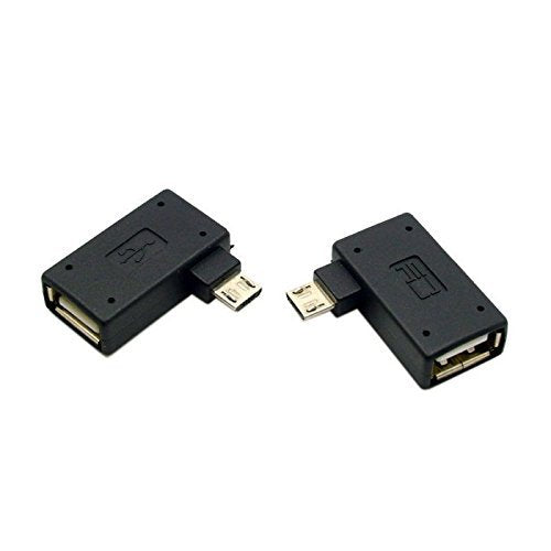 [Australia - AusPower] - CY Micro OTG Adapter 2 Pack USB 2.0 Micro USB Male to USB Female OTG Adapter 1piece left+1piece right 