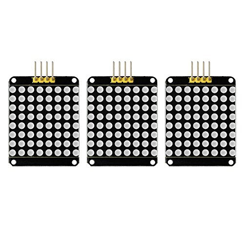 [Australia - AusPower] - KEYESTUDIO 3Pcs I2C Interface 8X8 LED Dot Matrix Display Module Kit for Arduino Raspberry Pi Project 