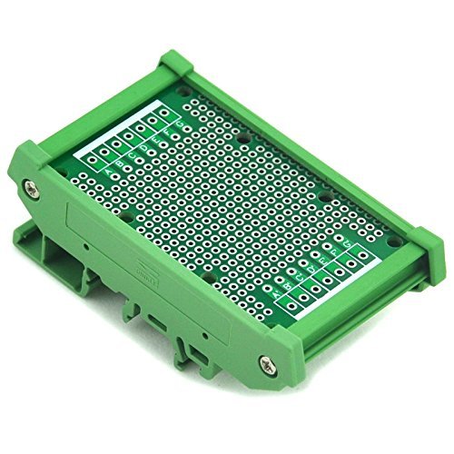 [Australia - AusPower] - Electronics-Salon DIN Rail Mounting Carrier Housing with Prototype Board, PCB Size 47.4 x 72mm PCB 47.4x72mm 