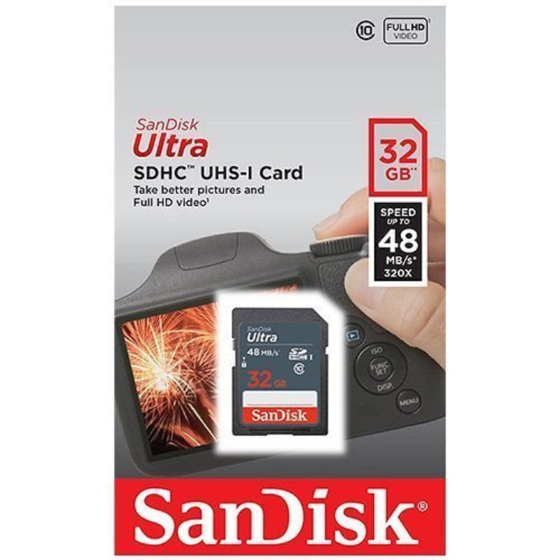 [Australia - AusPower] - SanDisk Ultra 32GB Class 10 SDHC UHS-1 Memory Card up to 48MB/s - SDSDUNB-032G 