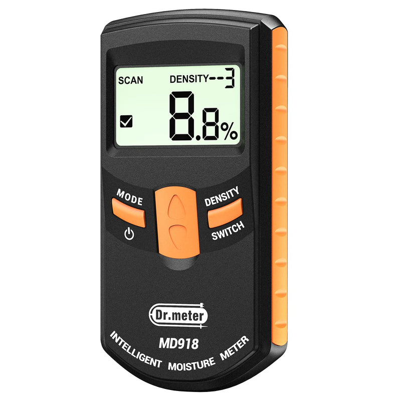 [Australia - AusPower] - [Pinless Wood Moisture Meter] Dr.meter Upgraded Version Inductive Pinless Tools Intelligent Moisture Meter Digital Moisture Meter for Wood (Range 4% - 80% RH; Accuracy: 0.5%), MD918 Pinless wood Moisture Meter MD918 