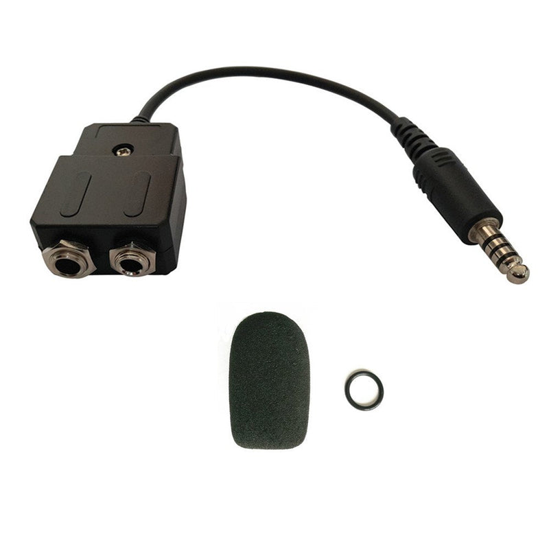 [Australia - AusPower] - General Aviation to Helicopter Headset Adapter Adapt Your GA Headset to a Helicopter with U174U Plug Free with Super high Density Sponge with O Ring which Suit for David Clark, Avcomm,ASA and ect on 