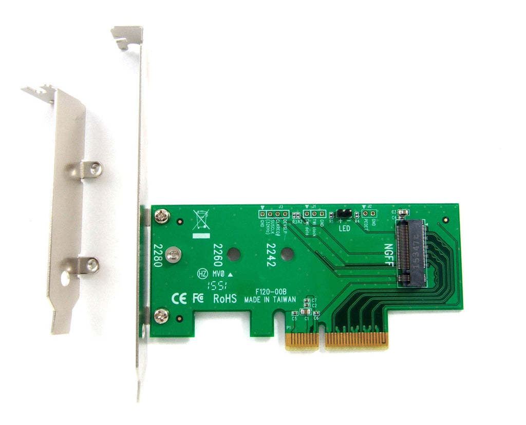 [Australia - AusPower] - Ableconn PEXM2-SSD M.2 NGFF PCIe SSD to PCI Express x4 Host Adapter Card - Support M.2 PCIe (NVMe or AHCI) Type 2280, 2260, 2242 PCIe M.2 (M-Key) 