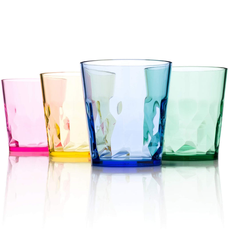 [Australia - AusPower] - SCANDINOVIA - 8 oz Unbreakable Premium Juice Glasses - Set of 4 - Tritan Plastic Tumbler Cups - Perfect for Gifts - BPA Free - Dishwasher Safe - Stackable 
