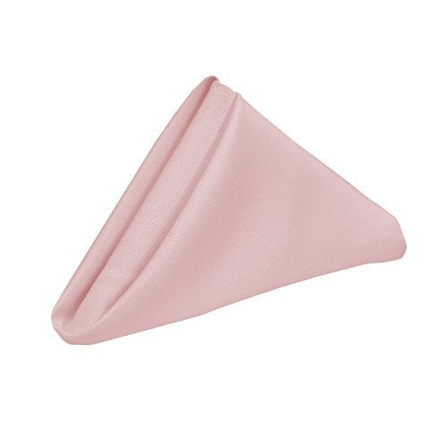 [Australia - AusPower] - Your Chair Covers - 20 Inch Square Premium Polyester Cloth Napkins 10 Pack - Blush, Oversized, Double Folded and Hemmed Table Napkins for Restaurant, Bistro, Wedding, Thanksgiving and Christmas 
