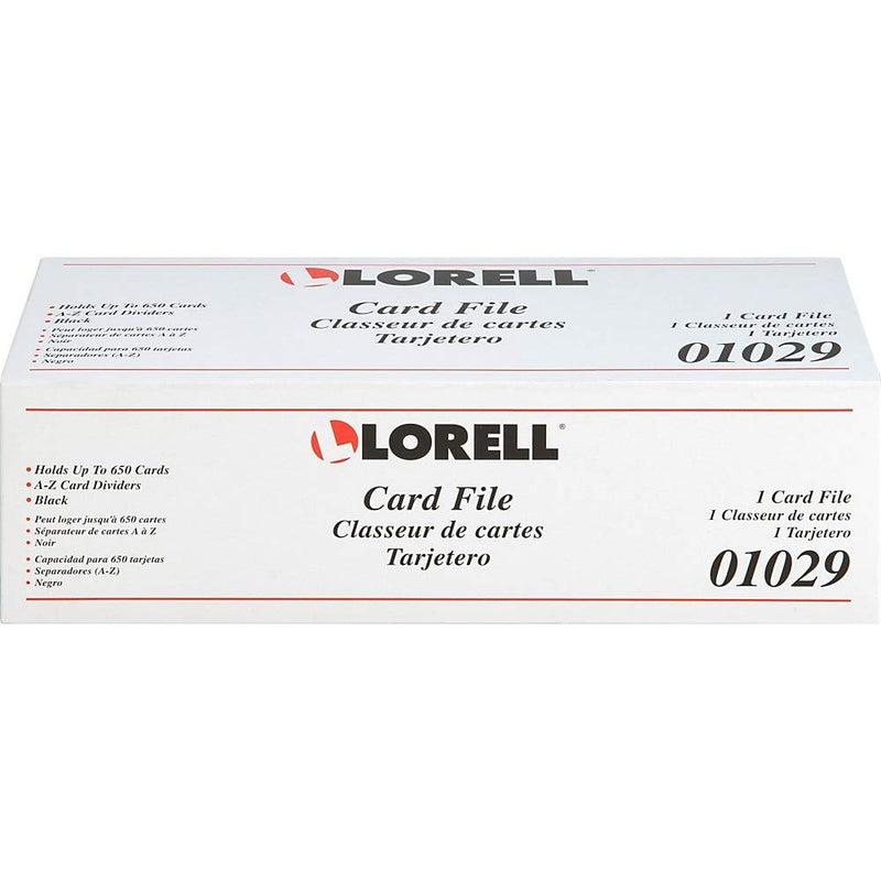 [Australia - AusPower] - Lorell Business Card File Flat Card File, Black/Clear (LLR01029) 
