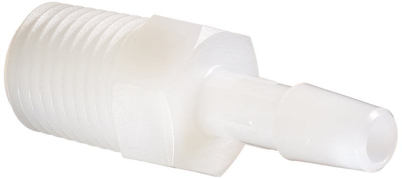 [Australia - AusPower] - Eldon James A4-4HDPE High Density Polyethylene Adapter Fitting, 1/4-18 NPT to 1/4" Hose Barb (Pack of 10) 