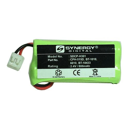 [Australia - AusPower] - Synergy Digital Cordless Phone Battery, Works with AT&T-Lucent BT8001 Cordless Phone, (Ni-MH, 2.4V, 800 mAh), Compatible with Uniden BT-1018, BT-1011, BT-1022, BT8001, BATT-6010, BT18 Battery 