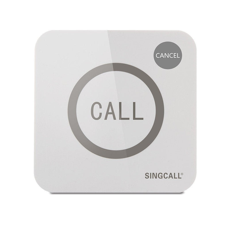 [Australia - AusPower] - SINGCALL Wireless Service Calling System for Restaurant Cafe,Call Waiter Nurse Staff,Big Touching Button,Waterproof 2-Button Pager APE520C 1 Call Button 